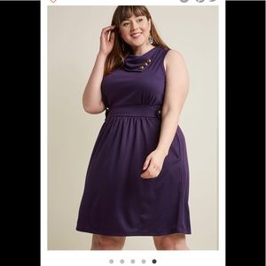 Violet ModCloth Coach Dress 1X